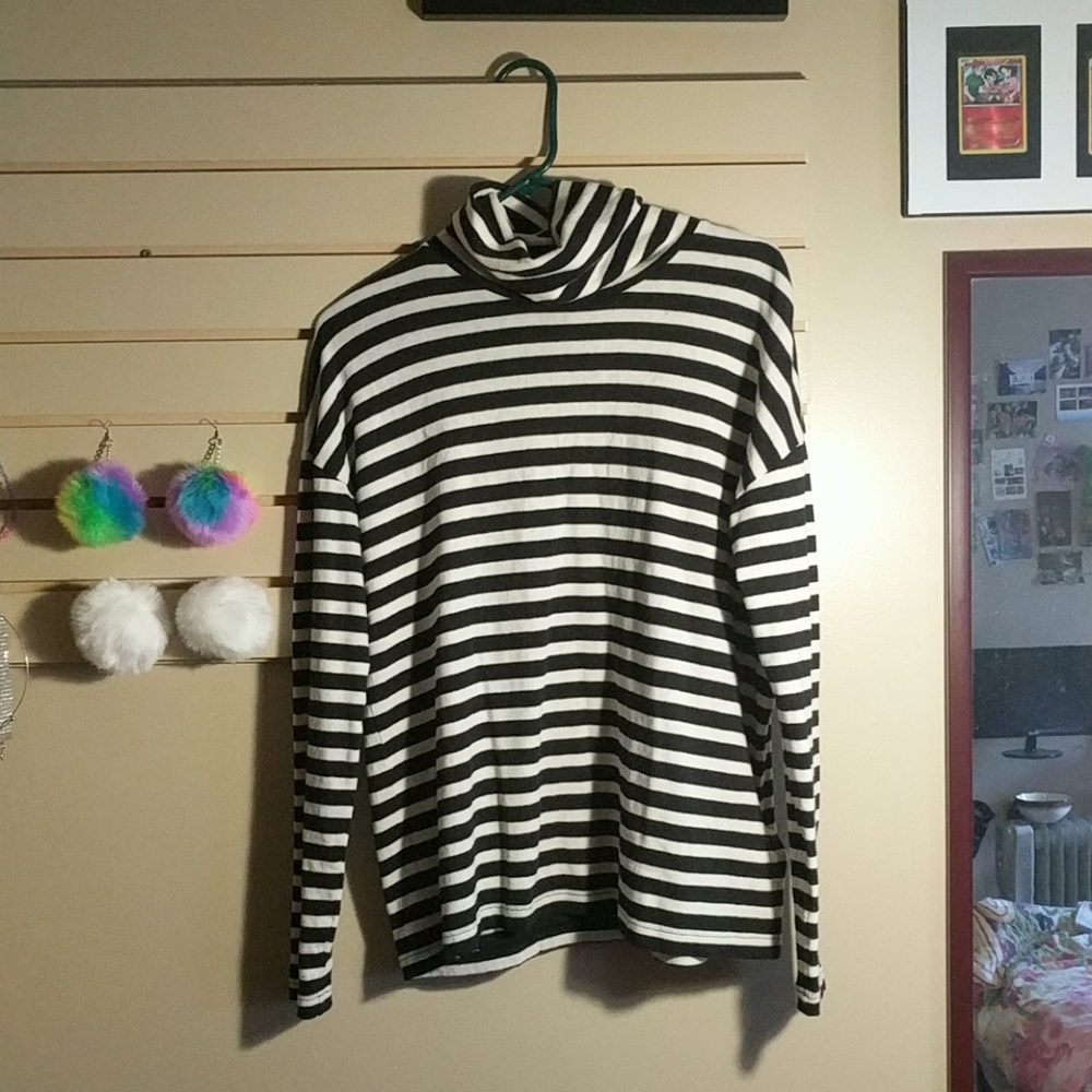 J. Crew Striped Turtleneck